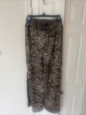 INC International Concepts Leopard Print Wide-Leg Pants in Brown and Black